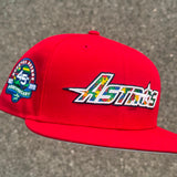*** PRE-ORDER ARRIVING MID NOVEMEBR RED AUTISM AWARENESS  HOUSTON ASTROS BLACK VISOR VISOR GRAY BOTTOM 45TH ANNIVERSARY SIDE PATCH NEW ERA 59FIFTY FITTED