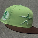 Matcha Green Houston Astros Brown Visor Gray Bottom 35 Great Year Side Patch New Era Fitted