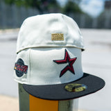Off White Houston Astros Black Visor Brick Red Bottom 2005 World Series Side Patch New Era 59Fifty Fitted