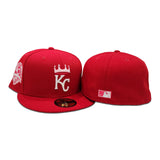 Red Kansas City Royals Gray Bottom 40th Anniversary Side Patch New Era 59Fifty Fitted