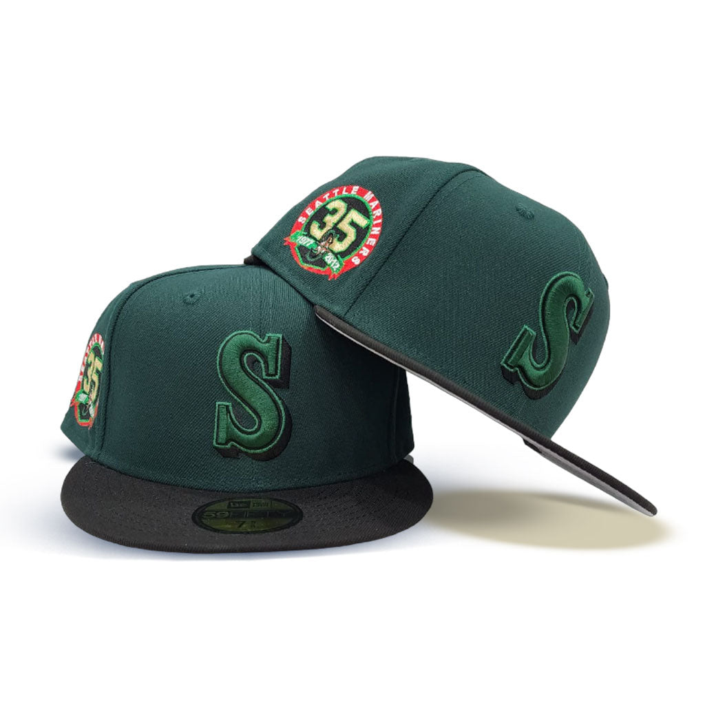 Seattle Mariners Black Cursive 59FIFTY Fitted Hats