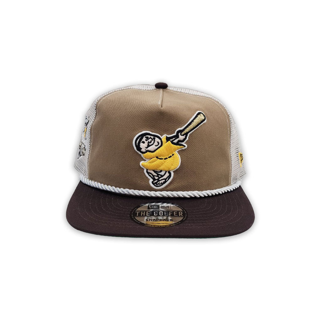 Khaki San Diego Padres Brown Visor Stone Trucker Green Bottom 40th  Anniversary Side Patch New Era Snapback