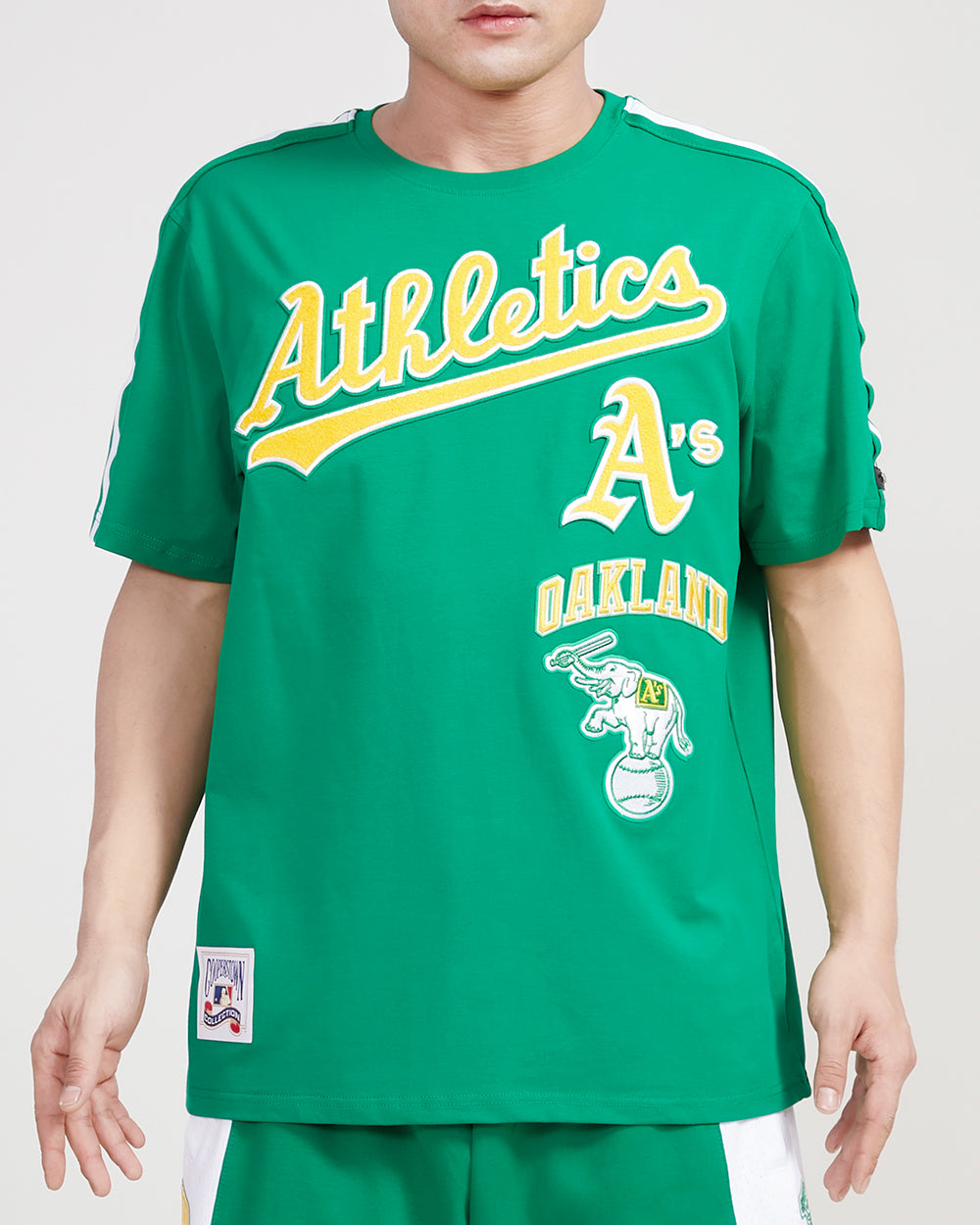 Kelly Green Oakland Athletics Retro Classic SJ Striped T-Shirt