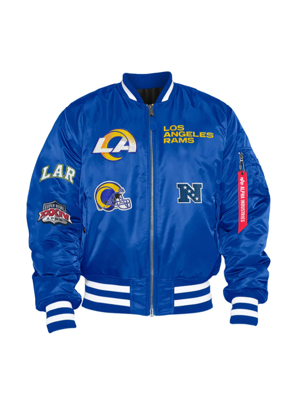 Los Angeles Rams Alpha Industries X New Era Reversible MA-1 Bomber