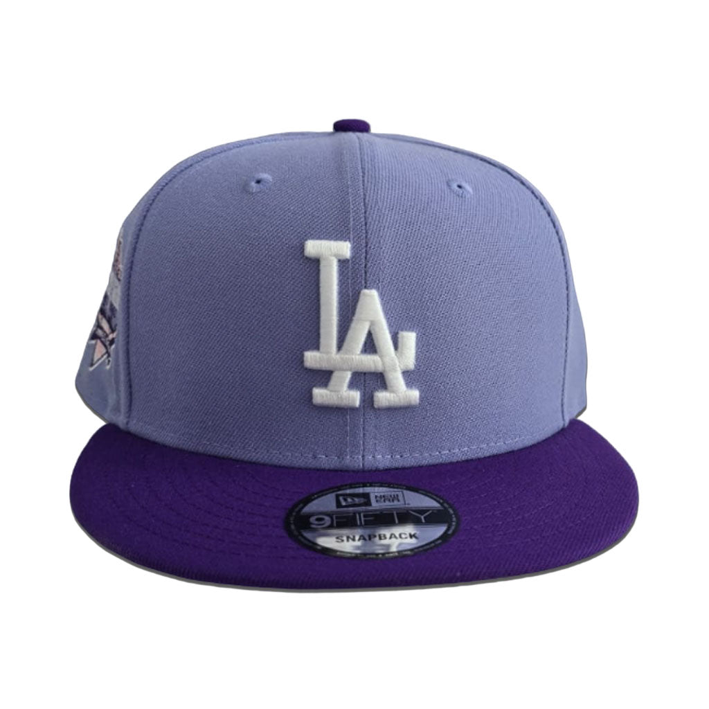 Lavender Los Angeles Dodgers Purple Visor Gray Bottom 40th Anniversary Side Patch New Era 9Fifty Snapback