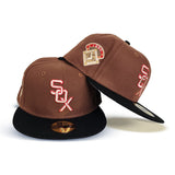 Light Brown Chicago White Sox Black Visor Gray Bottom Wrigley Field Side Patch New Era 59Fifty Fitted