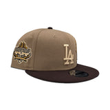 Khaki Los Angeles Dodgers Palm Tree Logo Brown Visor Gray Bottom 40th Anniversary New Era 9Fifty Snapback