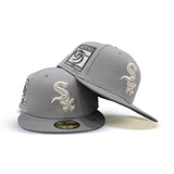 Light Gray Chicago White Sox Storm Gray Visor Gray Bottom 95 Years Side Patch New Era 59Fifty Fitted