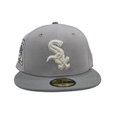 Light Gray Chicago White Sox Storm Gray Visor Gray Bottom 95 Years Side Patch New Era 59Fifty Fitted