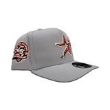 Light Gray Houston Astros Rose Curved Brim Pink Bottom 45th Anniversary Side Patch New Era 9Fifty A-Frame Snapback