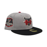 Light Gray Houston Texans Black Visor Gray Bottom 2023 AFC South Division Champions Side Patch New Era 59Fifty Fitted