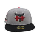 Light Gray Houston Texans Black Visor Gray Bottom 2023 AFC South Division Champions Side Patch New Era 59Fifty Fitted