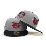 Light Gray Houston Texans Black Visor Gray Bottom 2023 AFC South Division Champions Side Patch New Era 59Fifty Fitted