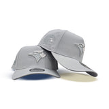 Light Gray Toronto Blue Jays Curved Brim Gray Bottom 40th Season Side Patch New Era 9Forty A-Frame Snapback