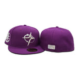 Grape Purple Houston Sugar Land Space Cowboys Gray Bottom 35th Great Years Side Patch New Era 59Fifty Fitted