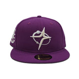 Grape Purple Houston Sugar Land Space Cowboys Gray Bottom 35th Great Years Side Patch New Era 59Fifty Fitted