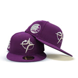 Grape Purple Houston Sugar Land Space Cowboys Gray Bottom 35th Great Years Side Patch New Era 59Fifty Fitted