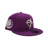 Grape Purple Houston Sugar Land Space Cowboys Gray Bottom 35th Great Years Side Patch New Era 59Fifty Fitted