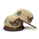 Vegas Gold Los Angeles Angels Brown Visor Green Bottom 40th Season Side Patch New Era 59Fifty Fitted