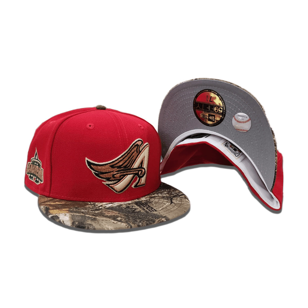 Los Angeles Angels New Era Custom Red Patches All Over 59FIFTY Fitted