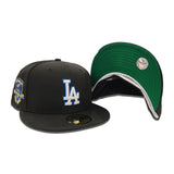 Black Los Angeles Dodgers Green Bottom 50th Anniversary Side Patch New Era 59Fifty Fitted