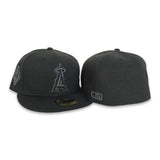 Black Los Angeles Angels Gray Bottom Angels Baseball Side Patch New Era 59Fifty Fitted