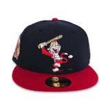 Navy Blue Mascot Los Angeles Angels Red Visor Gray Bottom 40th Season Side Patch New Era 59Fifty Fitted