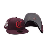 Maroon Cincinnati Reds Gray Bottom 150th Anniversary Side Patch New Era 59Fifty Fitted