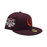 Maroon Cincinnati Reds Gray Bottom 150th Anniversary Side Patch New Era 59Fifty Fitted