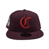 Maroon Cincinnati Reds Gray Bottom 150th Anniversary Side Patch New Era 59Fifty Fitted