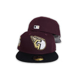 Maroon Cleveland Guardians Black Visor Gray Bottom 2023 All Star Game Side Patch New Era 59Fifty Fitted