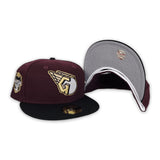 Maroon Cleveland Guardians Black Visor Gray Bottom 2023 All Star Game Side Patch New Era 59Fifty Fitted