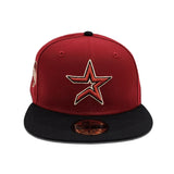 Brick Red Houston Astros Black Visor Gray Bottom 2005 World Series Side Patch New Era 59Fifty Fitted