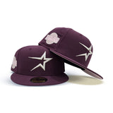 Plum Houston Astros Pink Bottom 2005 World Series Side Patch New Era 59Fifty Fitted