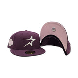 Plum Houston Astros Pink Bottom 2005 World Series Side Patch New Era 59Fifty Fitted