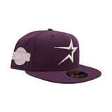 Plum Houston Astros Pink Bottom 2005 World Series Side Patch New Era 59Fifty Fitted