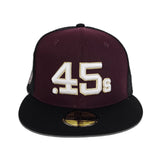 Maroon Houston Colt .45's Black Trucker Gray Bottom Celebrating 40 Years Side Patch New Era 59Fifty Fitted