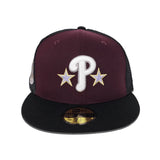 Maroon Philadelphia Phillies Icy Blue Bottom 2004 Inaugural Season Side Patch New Era 59Fifty Fitted