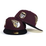 Maroon Cleveland Guardians Black Visor Gray Bottom 2023 All Star Game Side Patch New Era 59Fifty Fitted