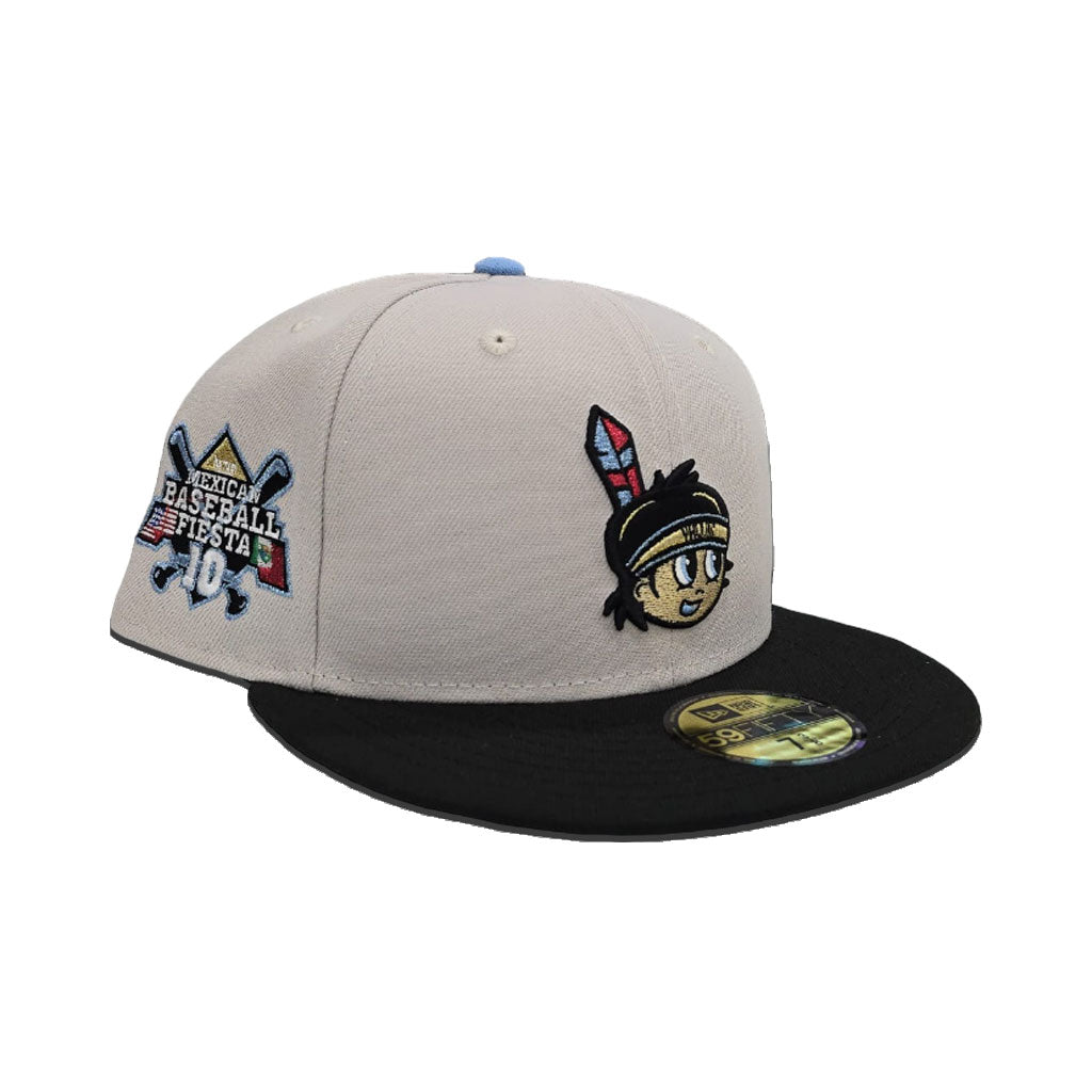 Stone Mascot Logo Yaquis De Obregon Black Visor Gray Bottom