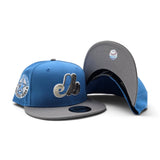 Airforce Blue Montreal Expos Storm Gray Visor Gray Bottom 1982 All Star Game Side Patch 9Fifty New Era Snapback