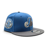 Airforce Blue Montreal Expos Storm Gray Visor Gray Bottom 1982 All Star Game Side Patch 9Fifty New Era Snapback