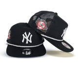Black Trucker New York Yankees Green Bottom 100th Anniversary Side Patch New Era Snapback