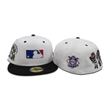 White MLB Logo Black Visor Green Bottom National League Mascots Side Patch New Era 59FIFTY Fitted