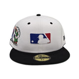 White MLB Logo Black Visor Green Bottom National League Mascots Side Patch New Era 59FIFTY Fitted