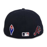 Navy Blue 2025 All Star Game Atlanta Braves Red Bottom New Era 59Fifty Fitted