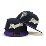 Navy Blue Arizona Diamondbacks Purple Visor Gray Bottom 1998 Inaugural Season New Era 59Fifty Fitted