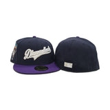 Navy Blue Arizona Diamondbacks Purple Visor Gray Bottom 1998 Inaugural Season New Era 59Fifty Fitted