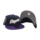 Navy Blue Arizona Diamondbacks Purple Visor Gray Bottom 1998 Inaugural Season New Era 59Fifty Fitted