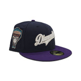 Navy Blue Arizona Diamondbacks Purple Visor Gray Bottom 1998 Inaugural Season New Era 59Fifty Fitted